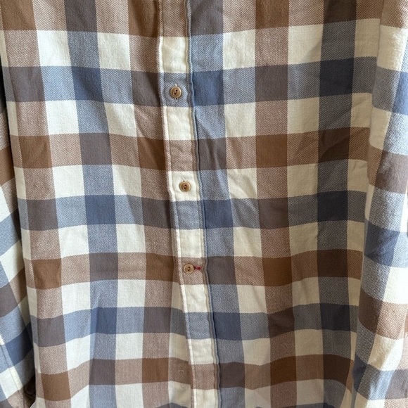 NWT Daniel Cremieux Cotton Brown/Blue Flannel Plaid Elbow Patches Shirt Sz XXL - Picture 4 of 11